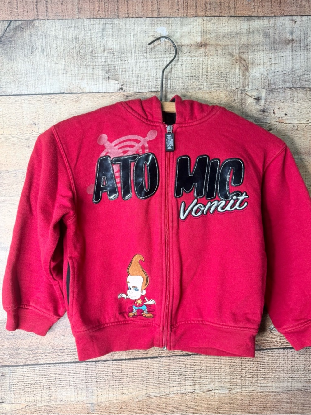 Nickelodeon Jimmy Neutron Hoodie Video Vintage 2002 Boys 6 Atomic Vomit Sweater